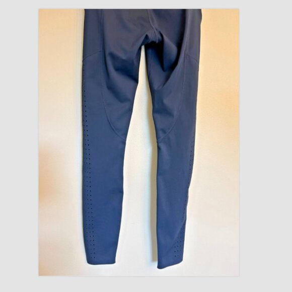 Athleta Women's Leggings Blue Pockets Size Small Tall - Size ST Mesh Panel - Picture 15 of 16